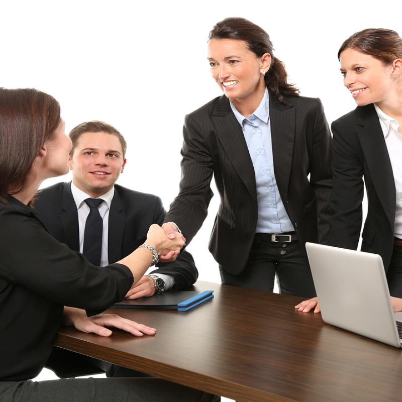 corporate meeting partnership discussion